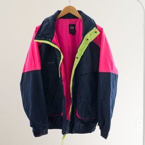 Rare Vintage 90s Columbia Color Block Windbreaker